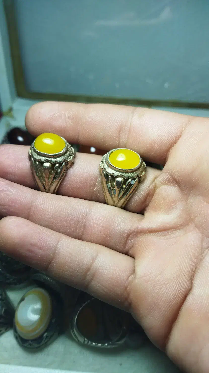 جفت عقیق زرد|جواهرات|بهشهر, |دیوار