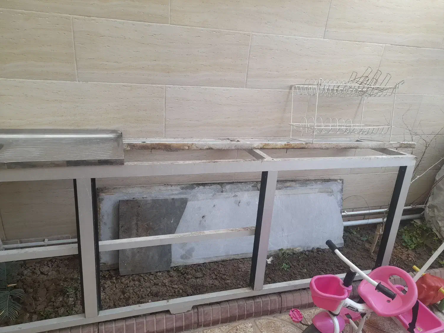 چارچوب آلومینیوم تخت آشپزخونه|آب‌چکان و نظم‌دهنده ظروف|علی‌آباد کتول, |دیوار