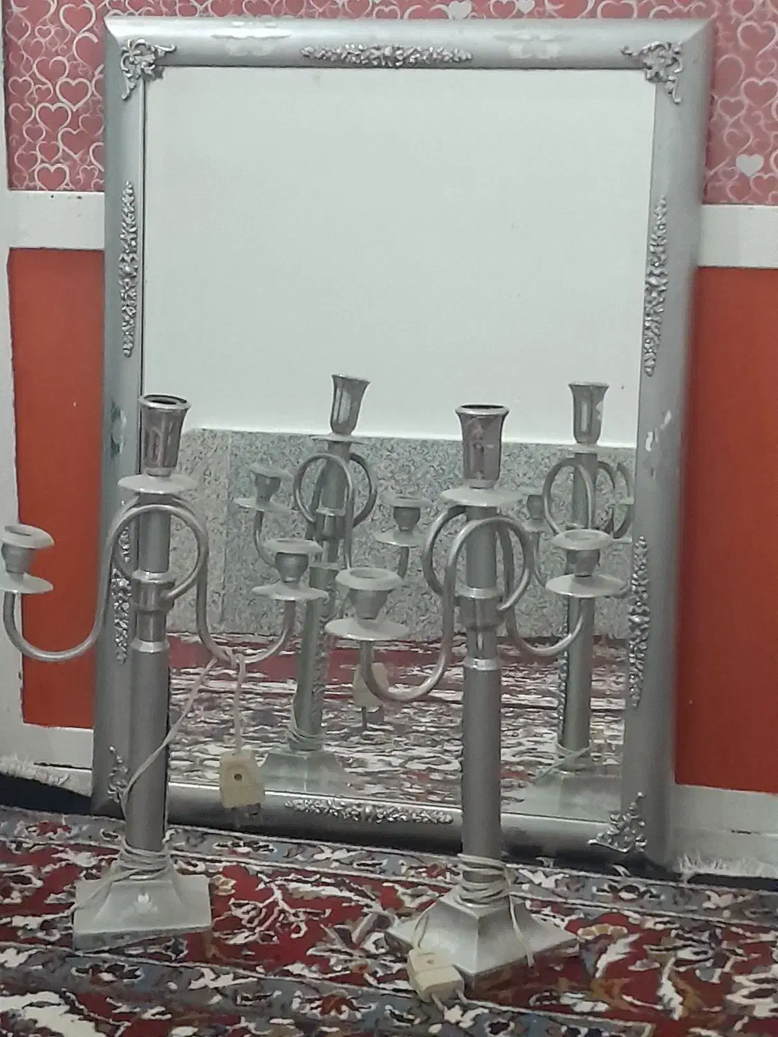 ایینه شمعدان|صنایع دستی و سایر لوازم تزئینی|شاهین دژ, |دیوار