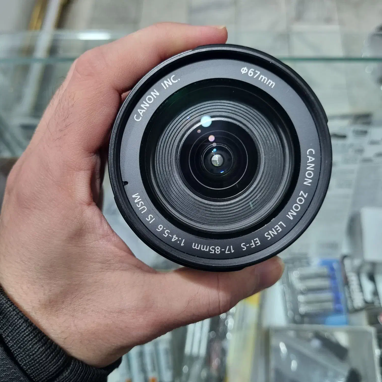 لنز ۱۷-۸۵ لرزشگیردار کانن|دوربین عکاسی و فیلم‌برداری|تهران, چوب تراش|دیوار