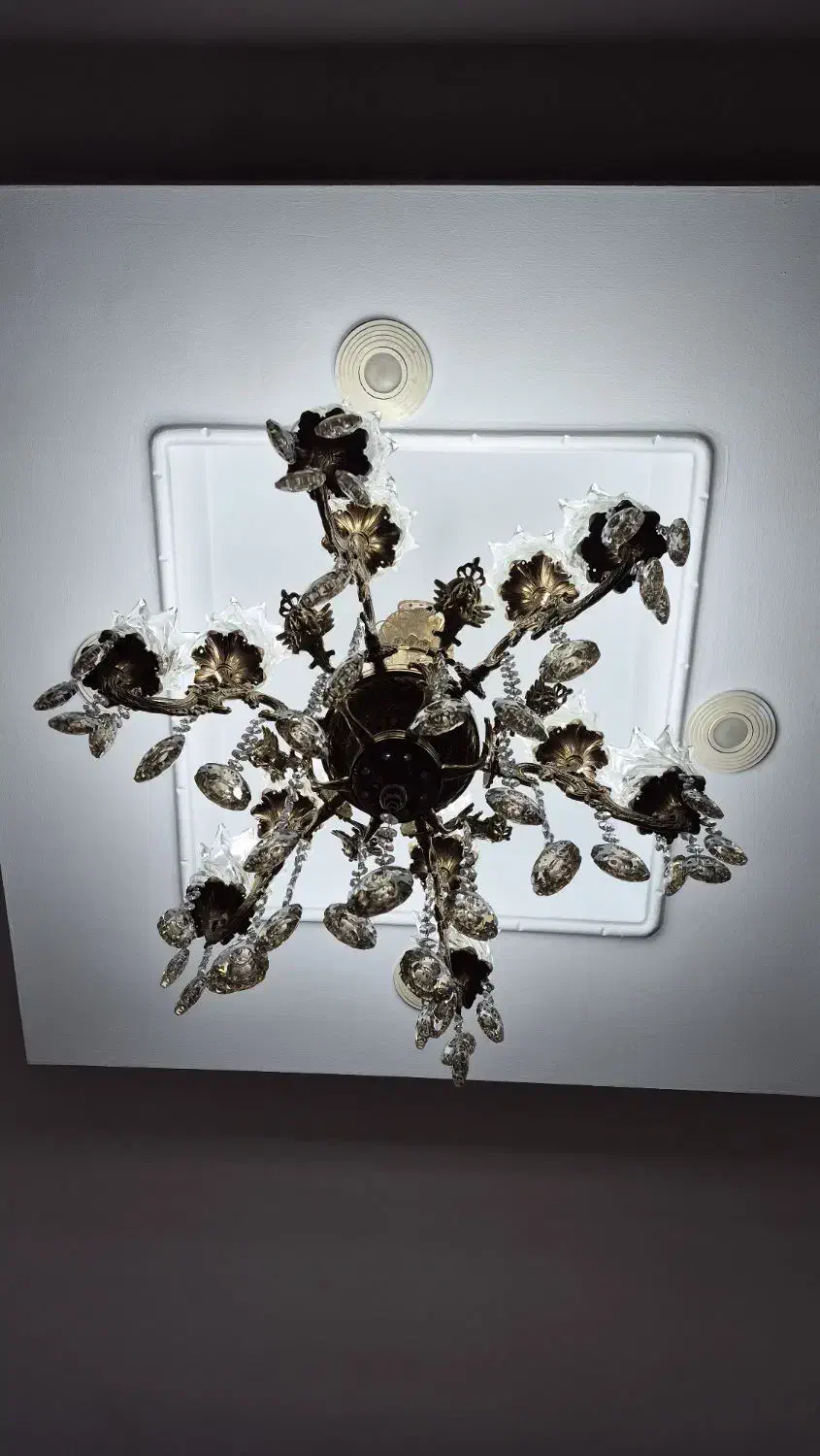 لوستر۶شاخه ۱۲شعله برنز یک جفت|لوستر و چراغ آویز|تهران, شهرک فردوس (حسینی)|دیوار