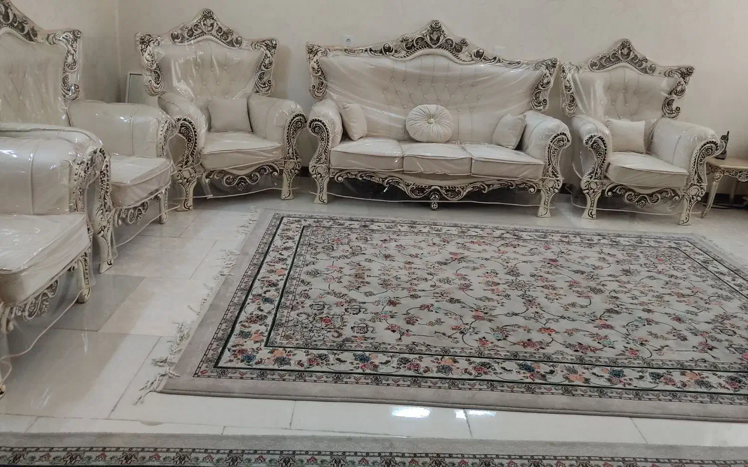 مبلمان استیل سلطنتی9نفره نو نو  خوشنشیمن|مبلمان خانگی و میز عسلی|تهران, آهنگ|دیوار