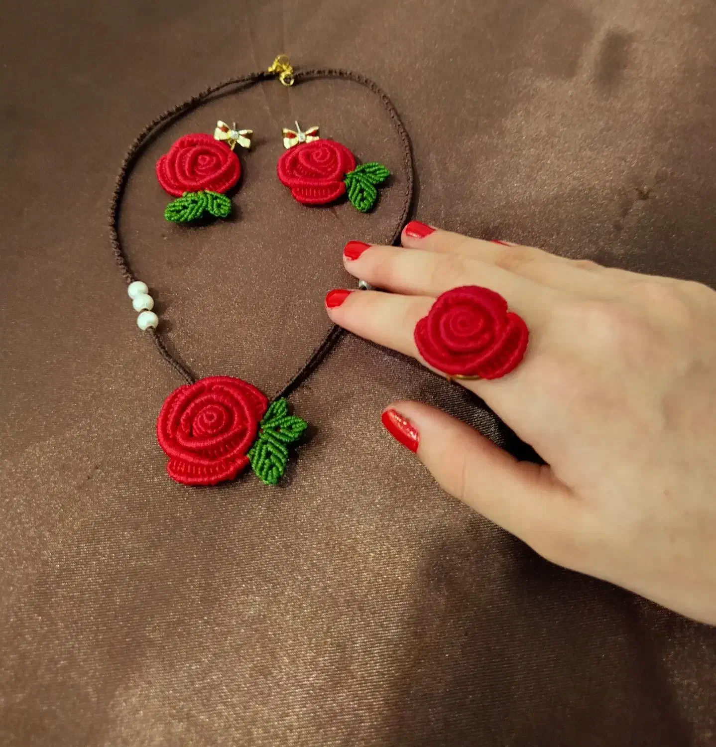 اکسسوری یلدایی مکرومه|زیورآلات و اکسسوری|رشت, استقامت ۱|دیوار