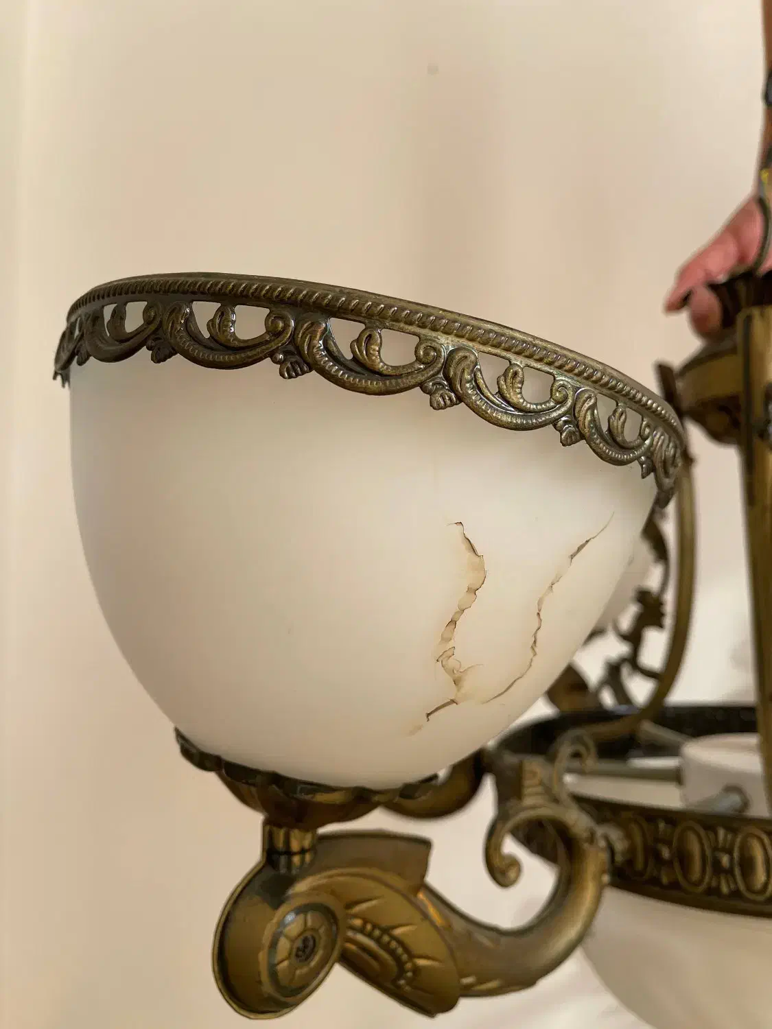 لوستر 6 شاخه طرح برنجی|لوستر و چراغ آویز|رودسر, |دیوار