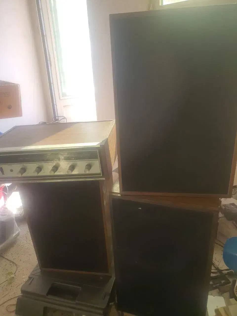 امپلی قدیمی بهمراه سه عدد باند سونی قدیمی|صوتی و تصویری|تهران, تختی|دیوار