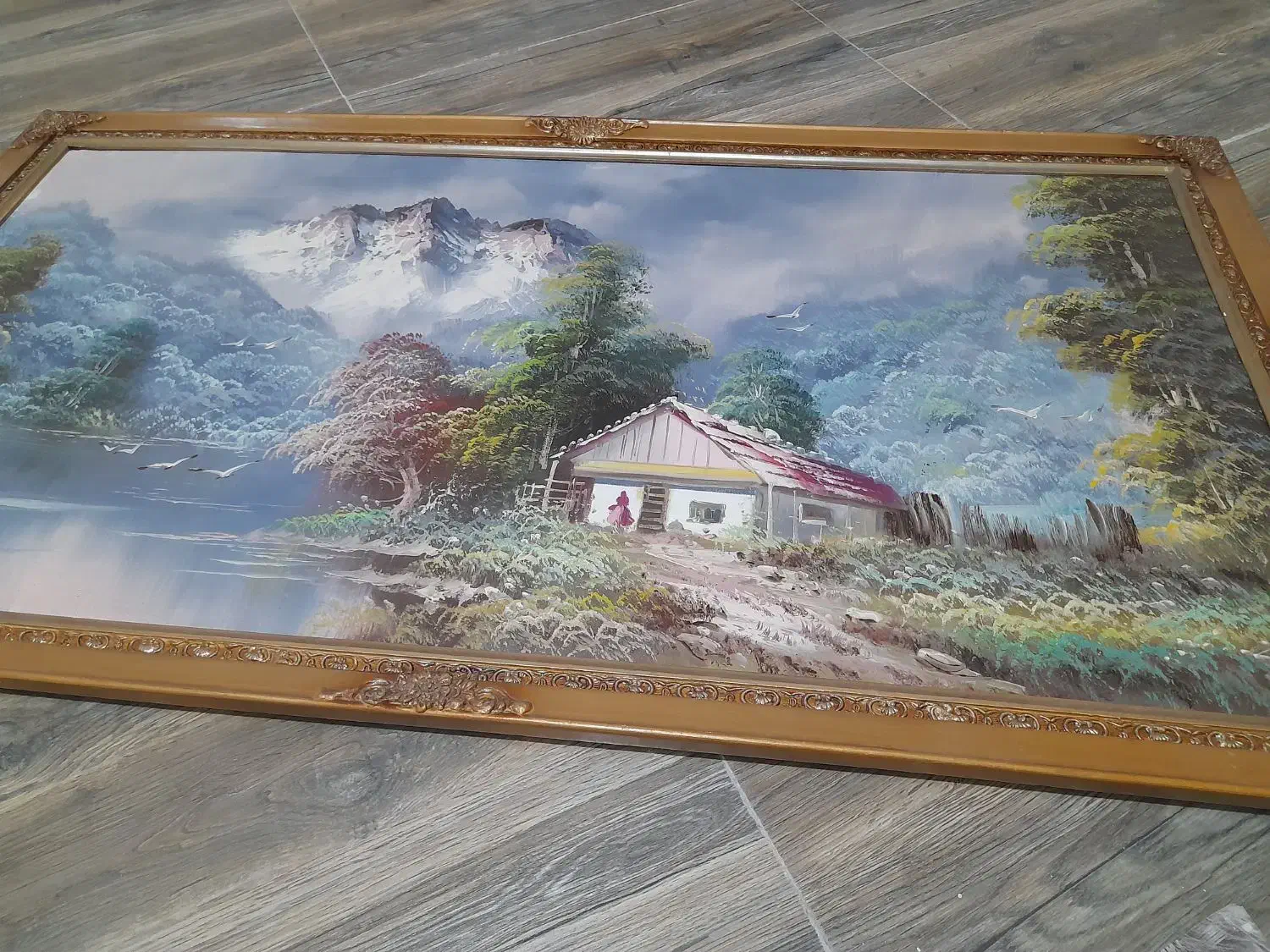 دوعدد تابلومنظره طبیعت|تابلو، نقاشی، عکس|قم, چهل درخت‎|دیوار