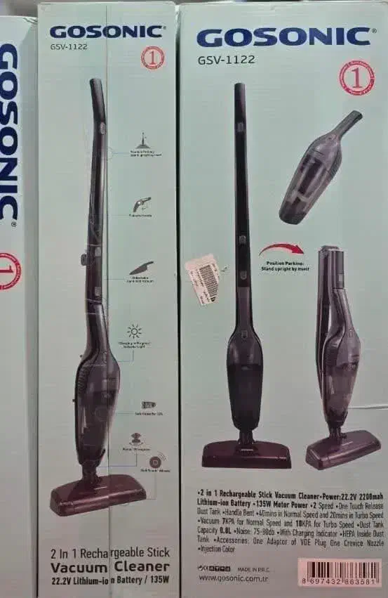 جارو شارژی پایه بلند gosonic ترکیه باطری لیتوم|جاروبرقی، جارو شارژی، بخارشو|مشهد, کوشش|دیوار