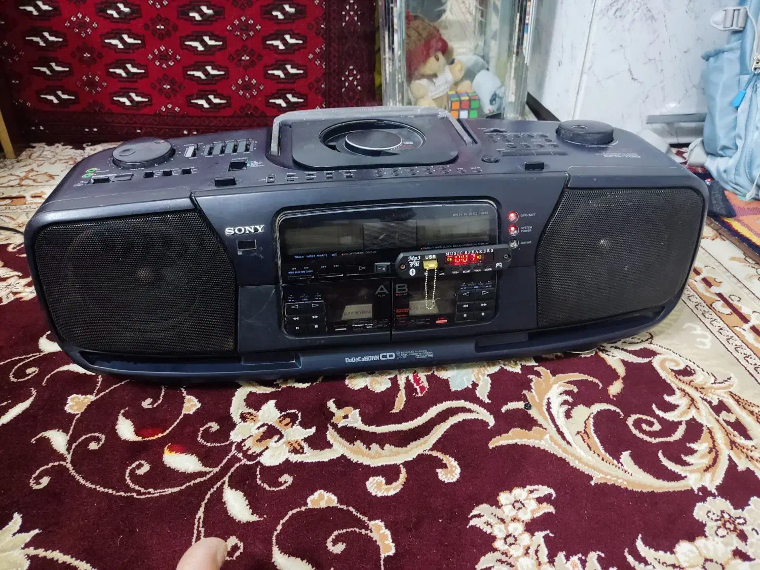 رادیو ضبط سونی ژاپن قدیمی فلش و بلوتوث|سیستم صوتی خانگی|سبزوار, نواب صفوی|دیوار