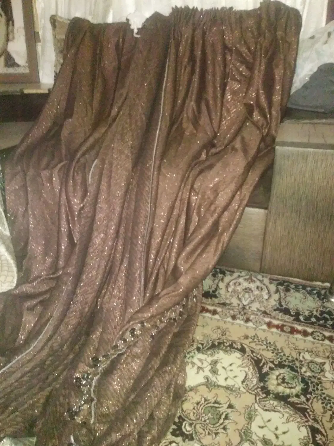 پرده سنگدوزی شده|پرده، رانر، رومیزی|تهران, سازمان آب|دیوار