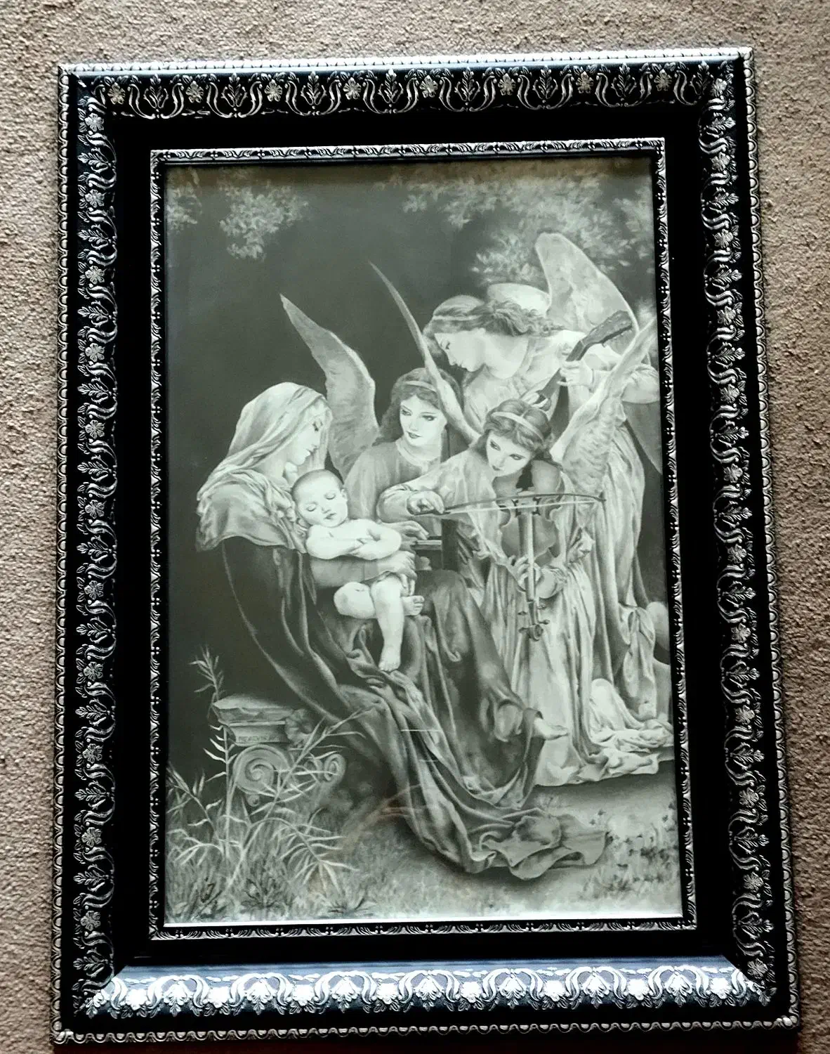 نقاشی سیاه قلم|تابلو، نقاشی، عکس|ری, سیزده آبان|دیوار