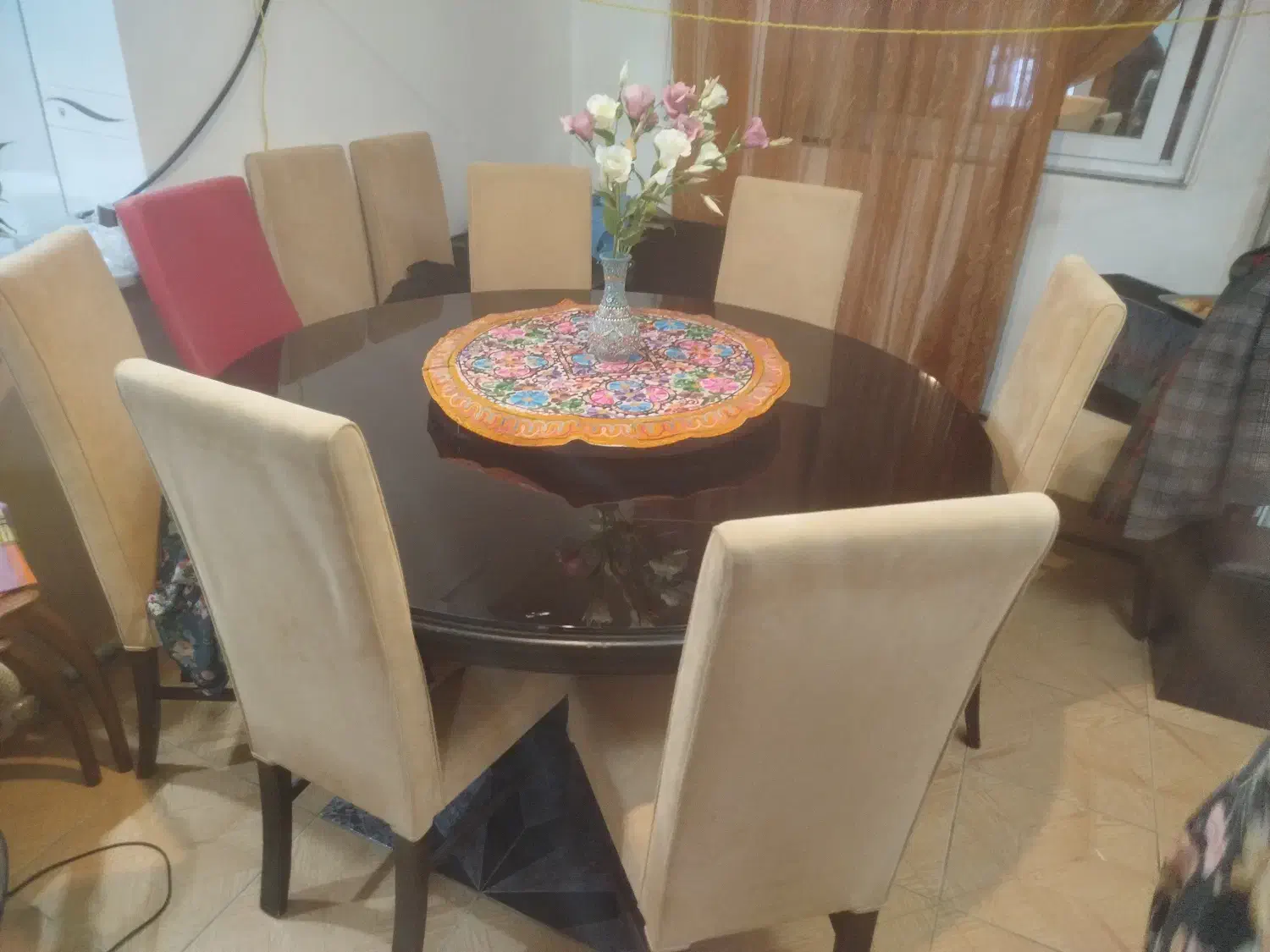 میز ناهار خوری اشرافی ۱۲ نفره|میز و صندلی غذاخوری|لاهیجان, رجایی|دیوار