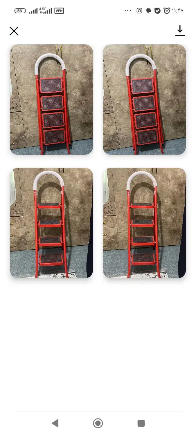 نردبان ۴ پله نو|فروشگاه و مغازه|رشت, سعدی (تختی)|دیوار