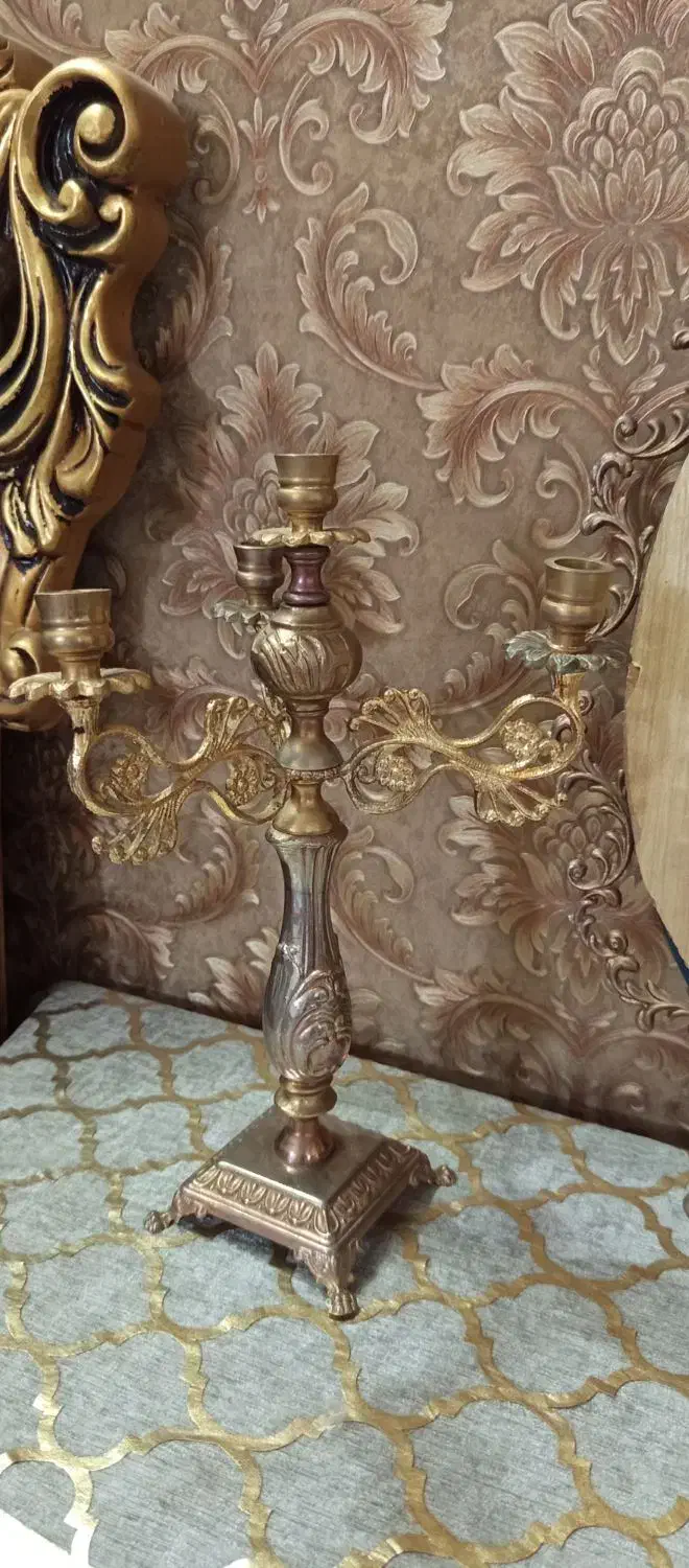 آینه و شمعدان برنز|آینه|اراک, |دیوار