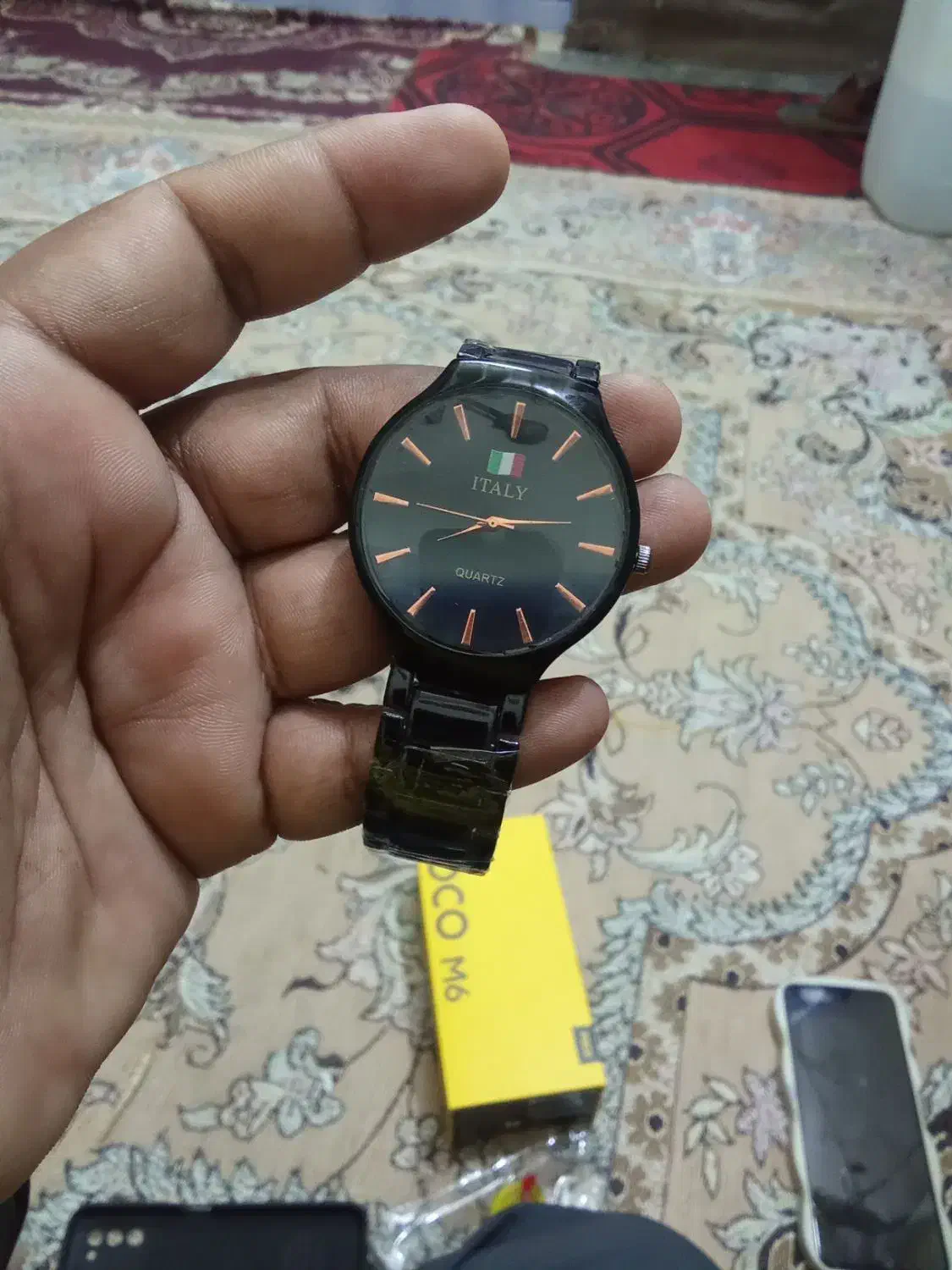 ساعت طرح رادو مشکی زیبا|ساعت|کنارک, |دیوار