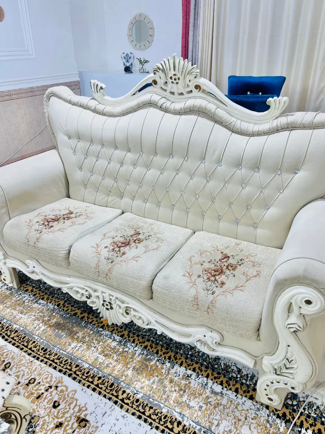 مبلمان شکاری با چوب راش و پارچه ترک|مبلمان خانگی و میز عسلی|چابهار, |دیوار