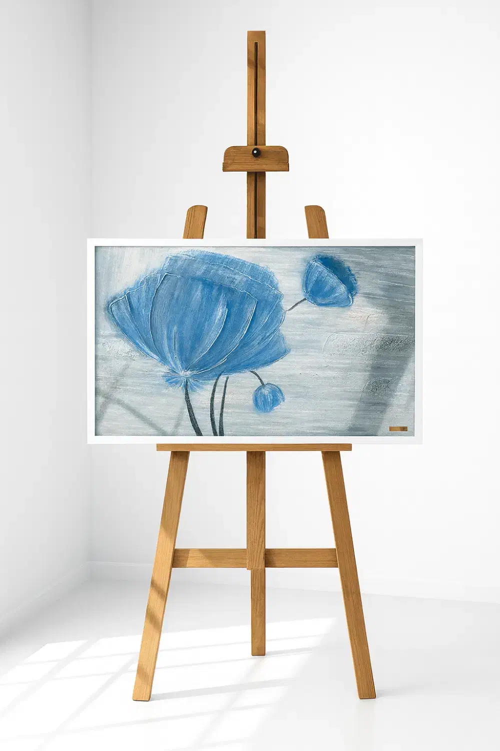 تابلو دکوراتیو برجسته طرح گل آبی/ دست ساز و خاص|تابلو، نقاشی، عکس|فردیس, خیام غربی|دیوار