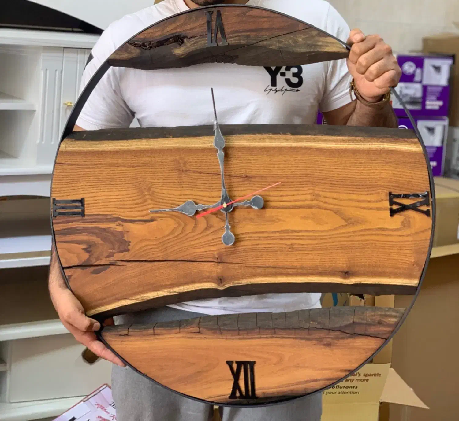 ساعت دیواری چوبی (نو فروشگاه)|ساعت دیواری و تزئینی|ایلام, |دیوار