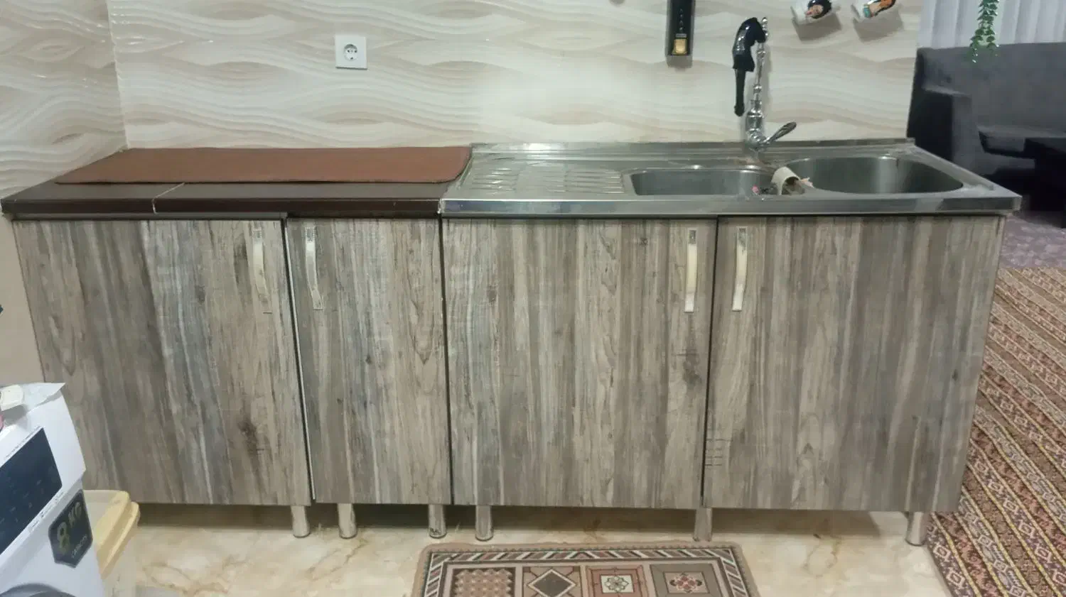 کابینت|آب‌چکان و نظم‌دهنده ظروف|میانه, |دیوار