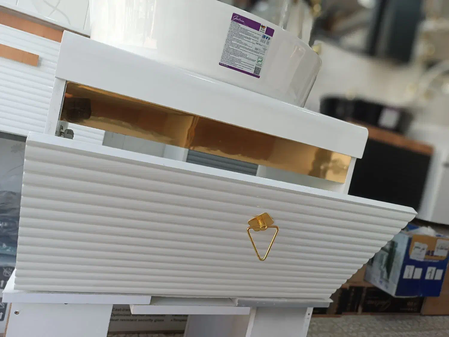 روشویی مدل بامبو نوار طلایی ۴۰×۶۰|لوازم سرویس بهداشتی|سقز, |دیوار