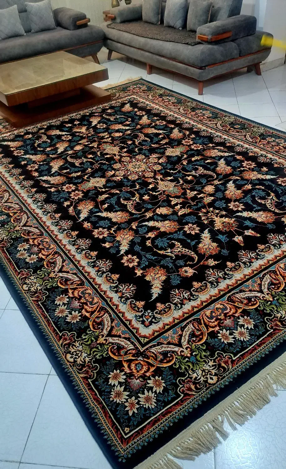 فرش ۹ متر کاشان در حدنو واقعی|فرش|ساری, |دیوار