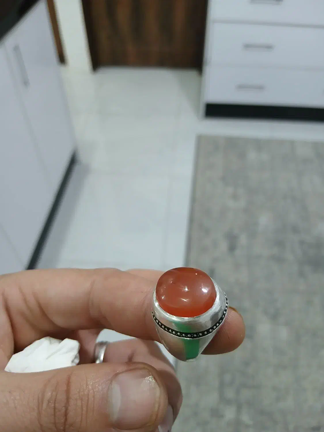 انگشتر عقیق یمن سنگین|جواهرات|مشهد, شهید قربانی|دیوار