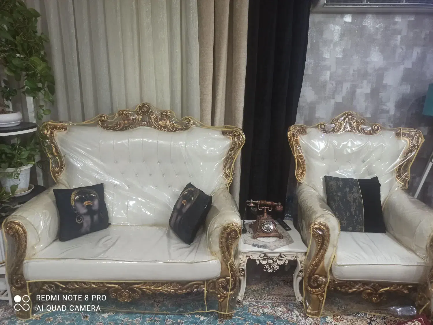 مبل سلطنتی ۷نفره در حد نو|مبلمان خانگی و میز عسلی|کرمان, |دیوار