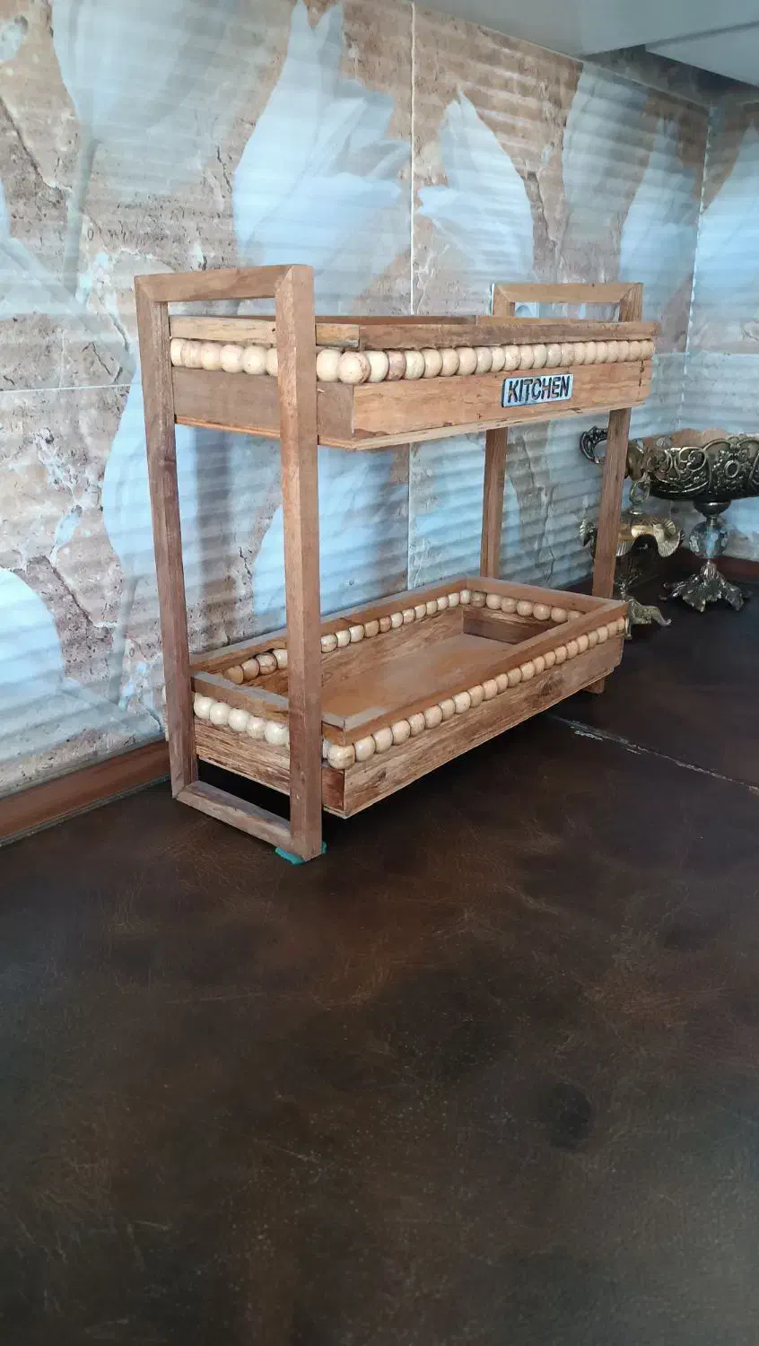 استند چوبی دوطبقه|آب‌چکان و نظم‌دهنده ظروف|شهریار, شهرک مصطفی خمینی|دیوار