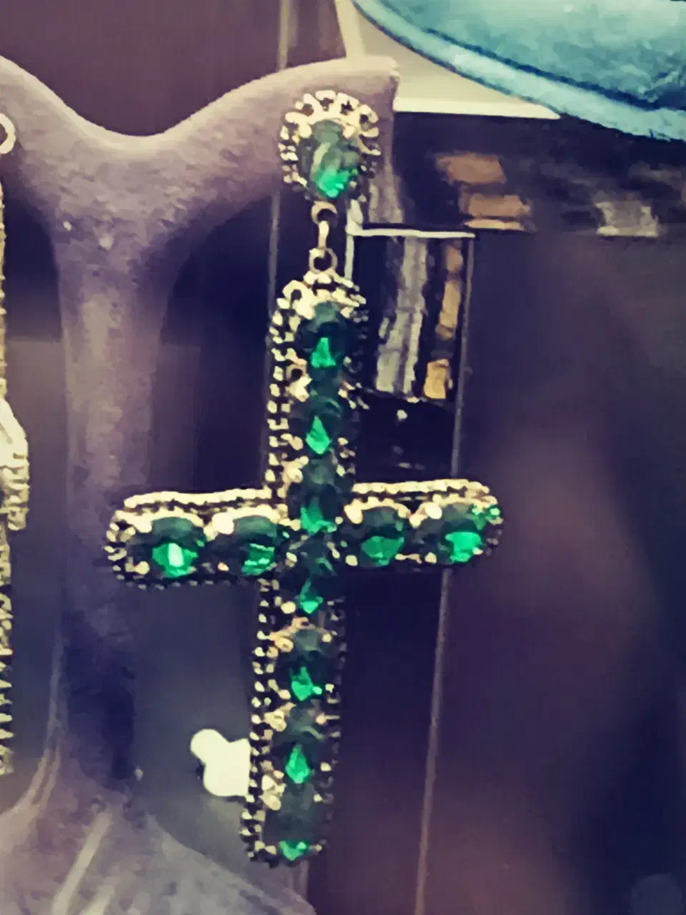 گوشواره سلطنتی با سنگ های مصری اصل|بدلیجات|کرج, عظیمیه|دیوار