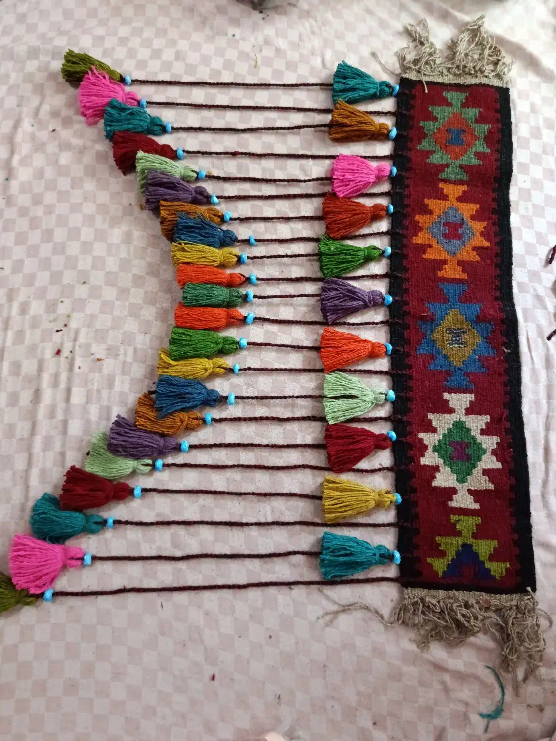 گلیم مهره دار|پرده، رانر، رومیزی|خاش, |دیوار