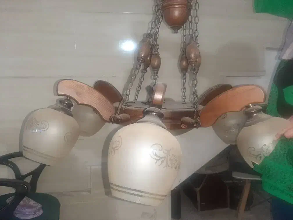 لوستر چوبی|لوستر و چراغ آویز|اسلامشهر, مطهری|دیوار