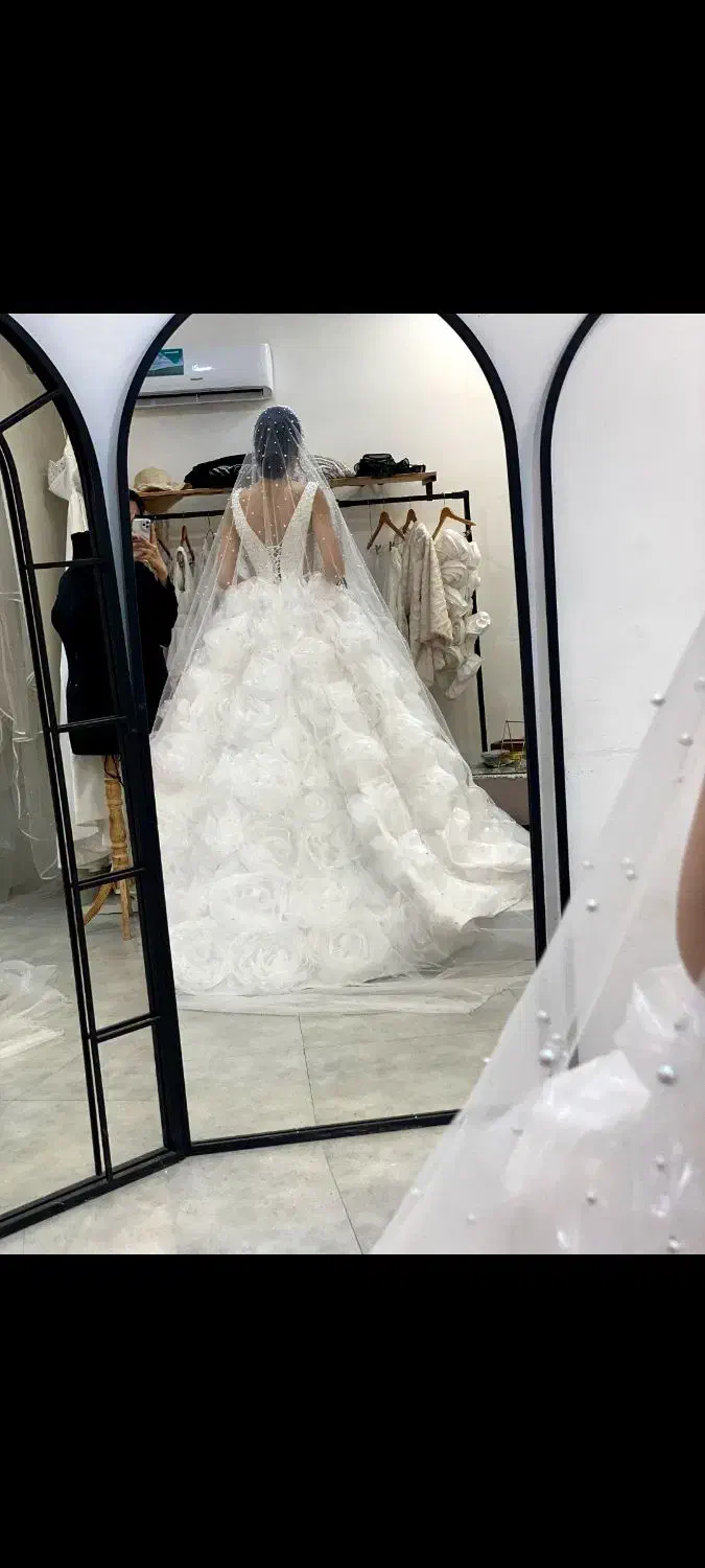 لباس عروس به همراه تور عروس|لباس|آمل, |دیوار