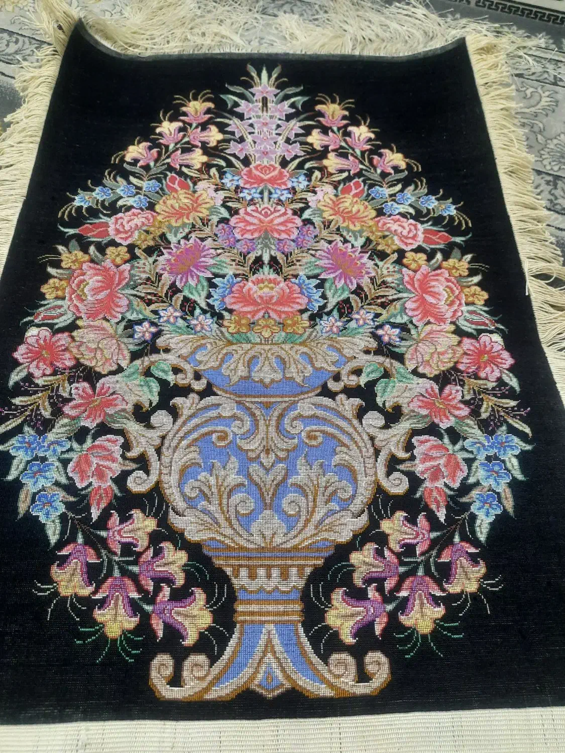 تابلو فرش دستبافت تمام ابریشم|تابلو فرش|قم, نیروگاه|دیوار