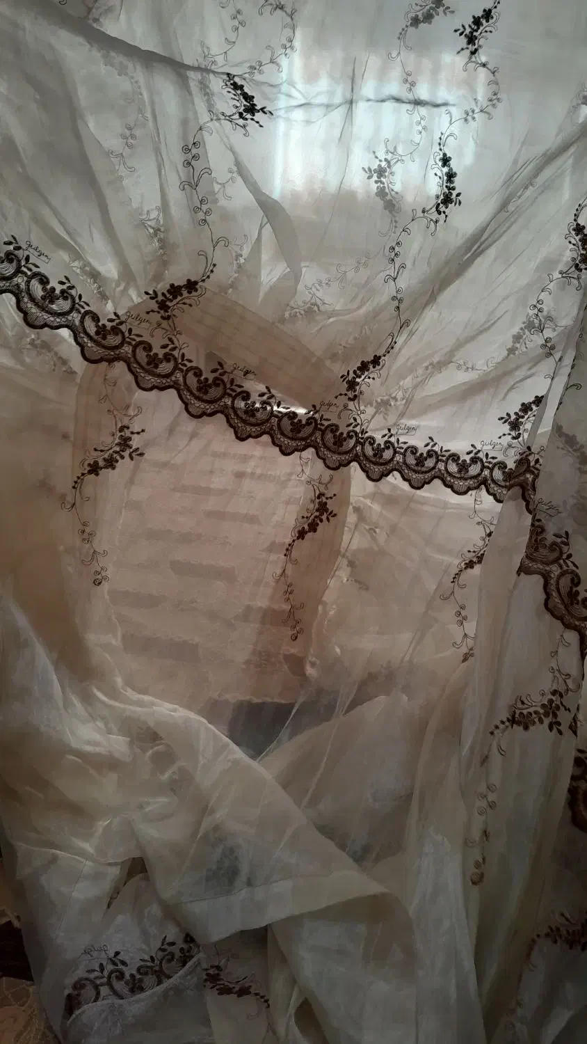 پرده حریرشیشه ایی|پرده، رانر، رومیزی|قم, سراجه (۱۵ خرداد)|دیوار