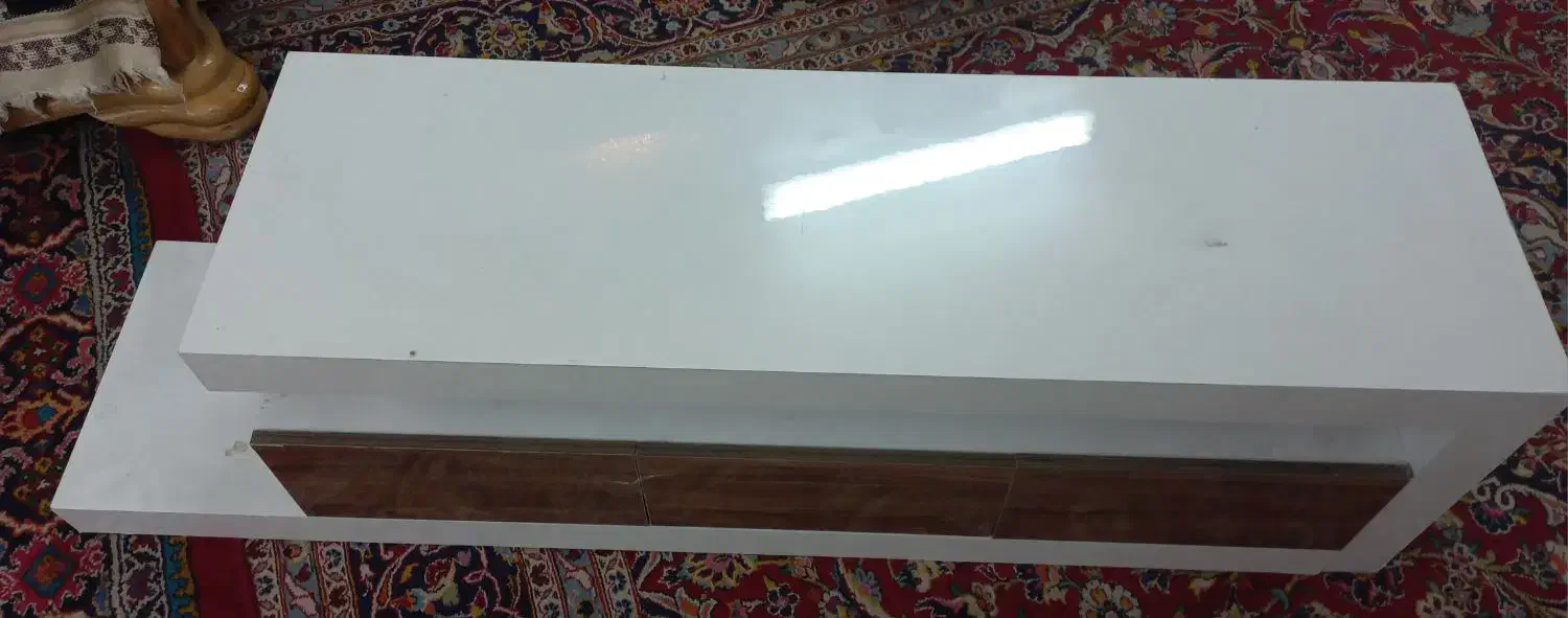 میز تلویزیون های گلاس سفید|میز تلویزیون|تهران, انبار نفت|دیوار