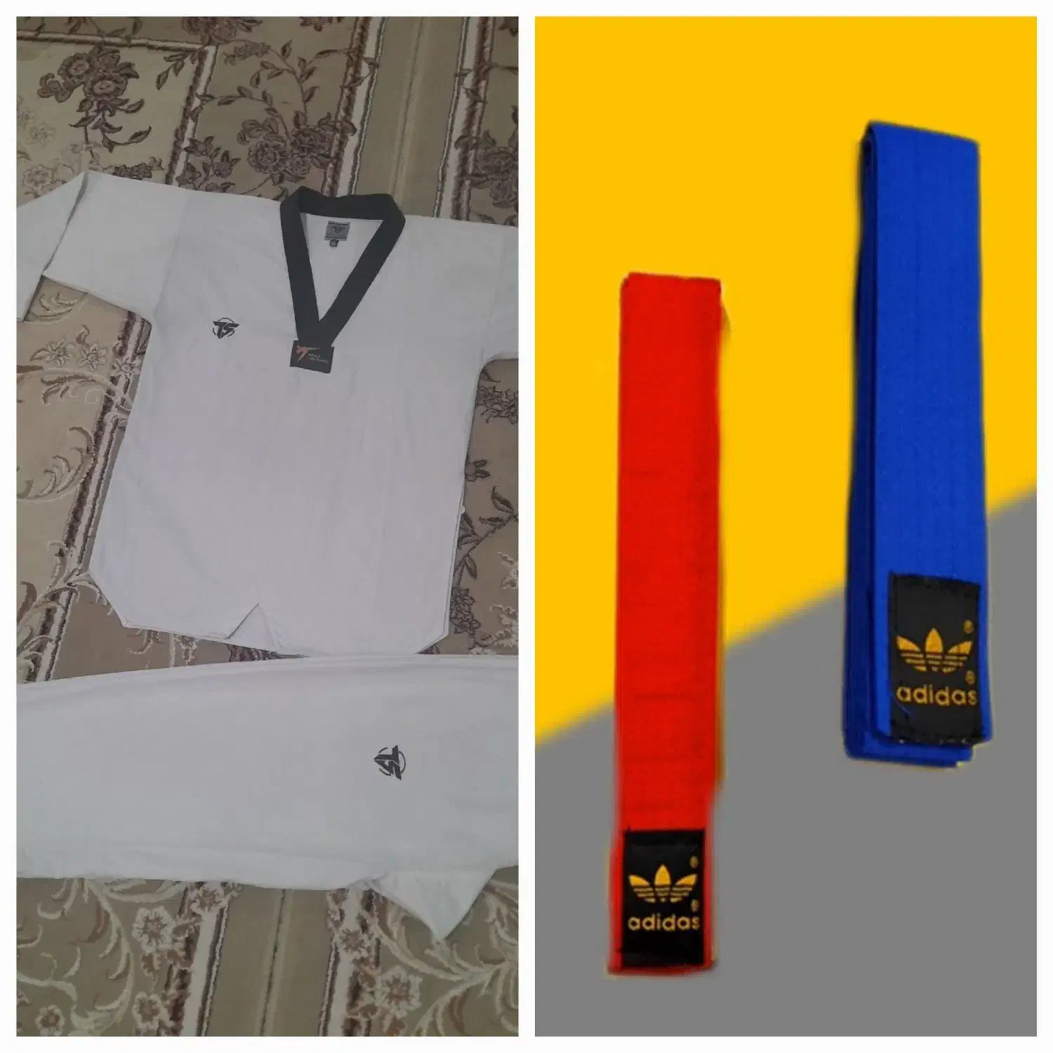 لباس تکواندو و کمربند آبی و قرمز|تجهیزات ورزشی|خرمآباد, |دیوار