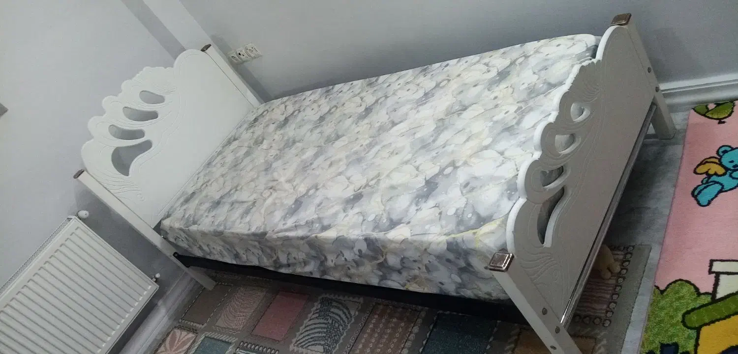 تخت خواب تک نفره همراه با تشک|تشک تختخواب|لنگرود, |دیوار