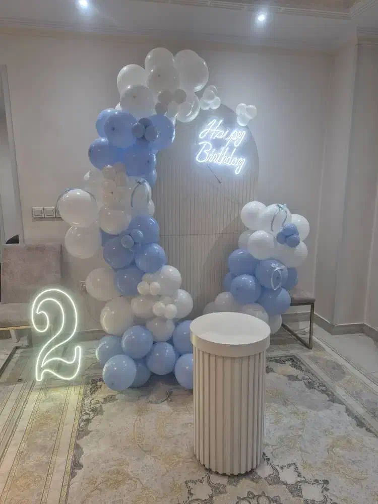 ریسه بادکنک سفید آبی|اسباببازی|قدس, شهرقدس|دیوار