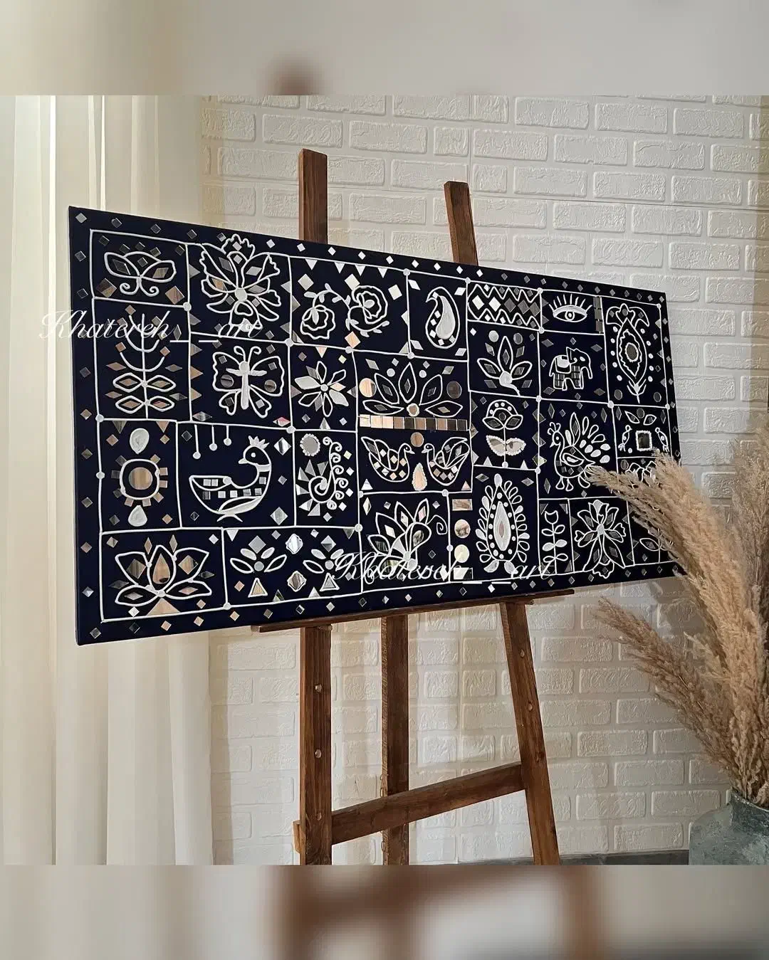 تابلو ایینه کاری برجسته|صنایع دستی و سایر لوازم تزئینی|گرگان, |دیوار