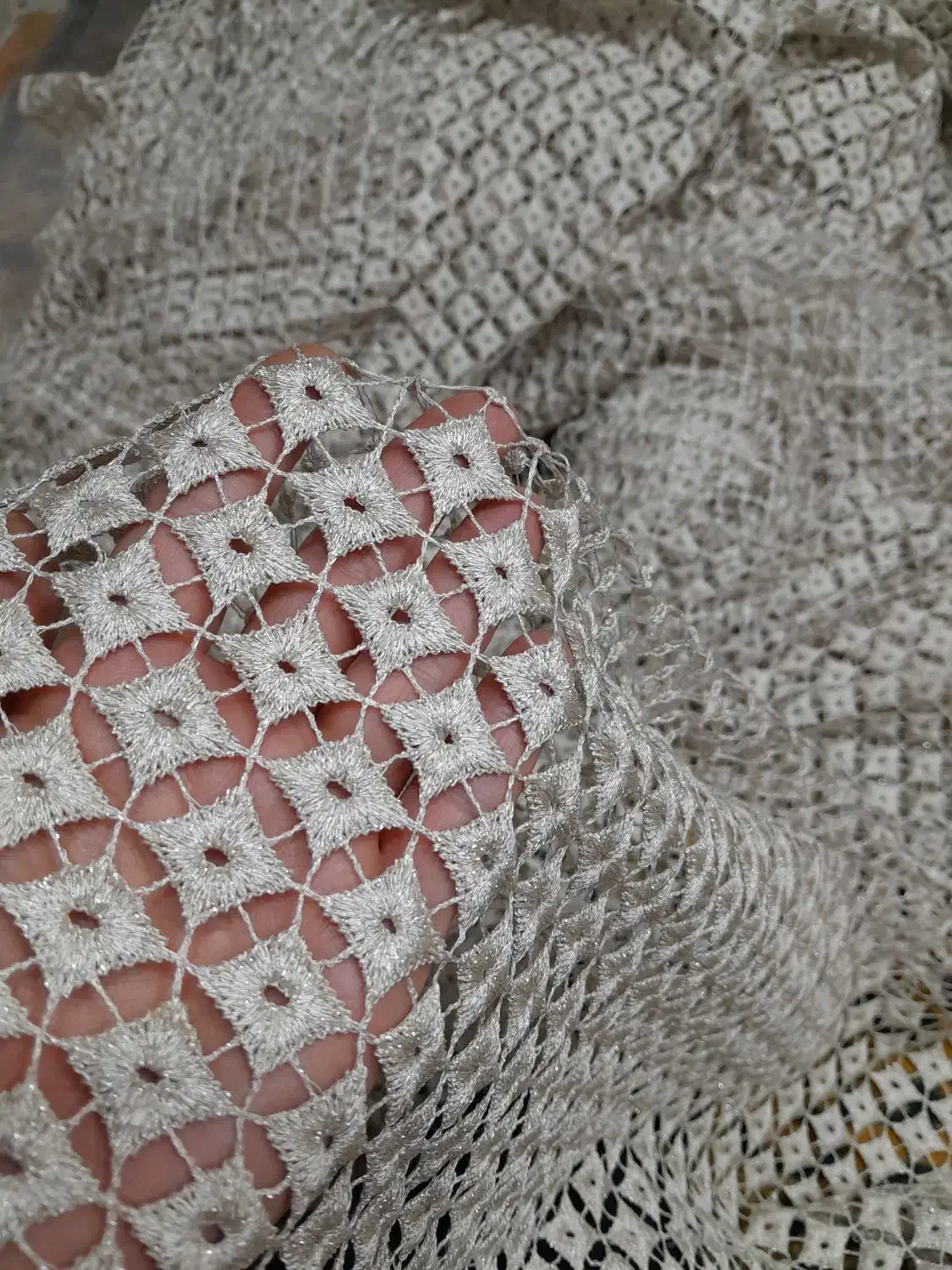 پرده گیپور دانتل ترک شاین دار نو|پرده، رانر، رومیزی|تهران, آهنگ|دیوار