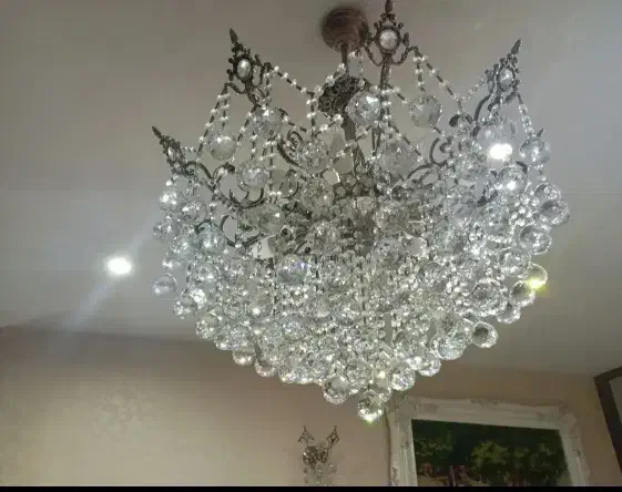 لوستر برنزشیشه کریستال اصل اتریش|لوستر و چراغ آویز|مشهد, جاهد شهر|دیوار