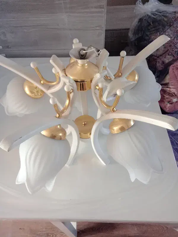 لوستر ۵شعله شیک|لوستر و چراغ آویز|رشت, لاکان|دیوار