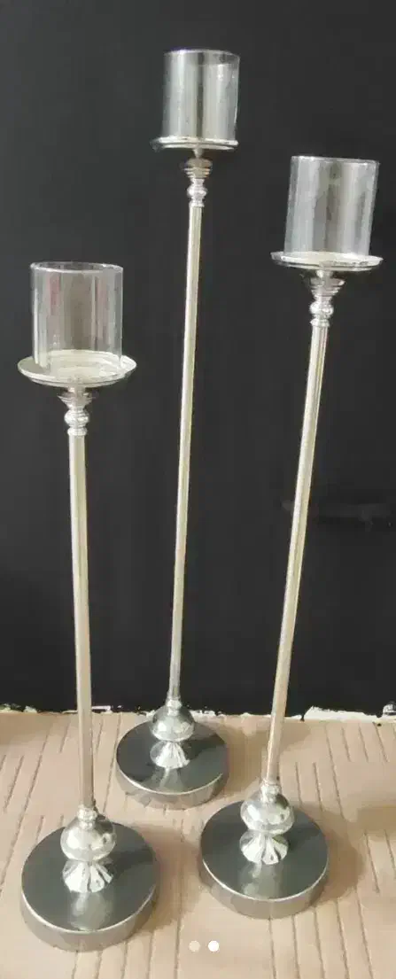 جاشمعی سه تایی پایه بلندوآباژور کنار سالنی|چراغ خواب و آباژور|مشهد, سرافرازان|دیوار