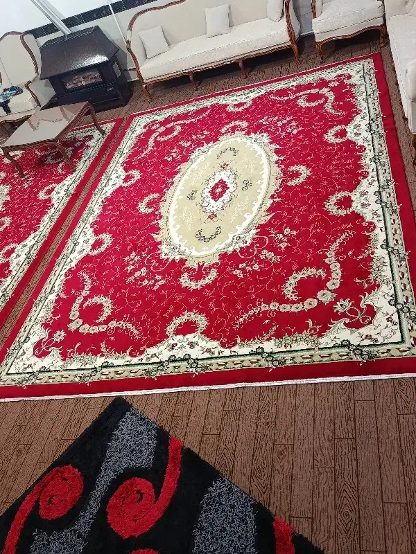 فرش ماشینی قرمز12متری|فرش|میانه, |دیوار