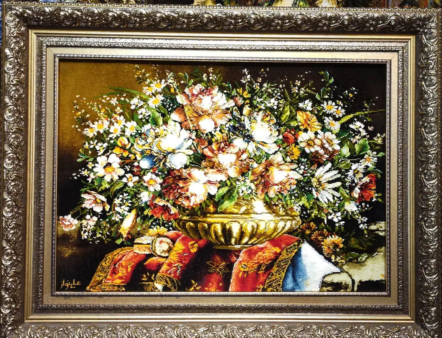 تابلو فرش دستبافت گل|تابلو فرش|تهران, علم و صنعت|دیوار