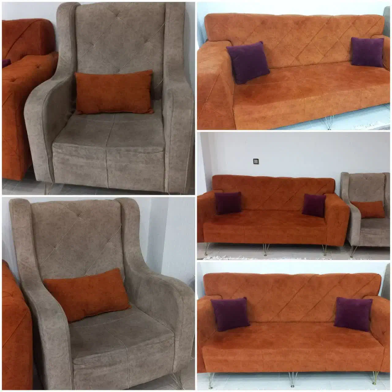 مبلمان ۸ نفره|مبلمان خانگی و میز عسلی|سنندج, |دیوار