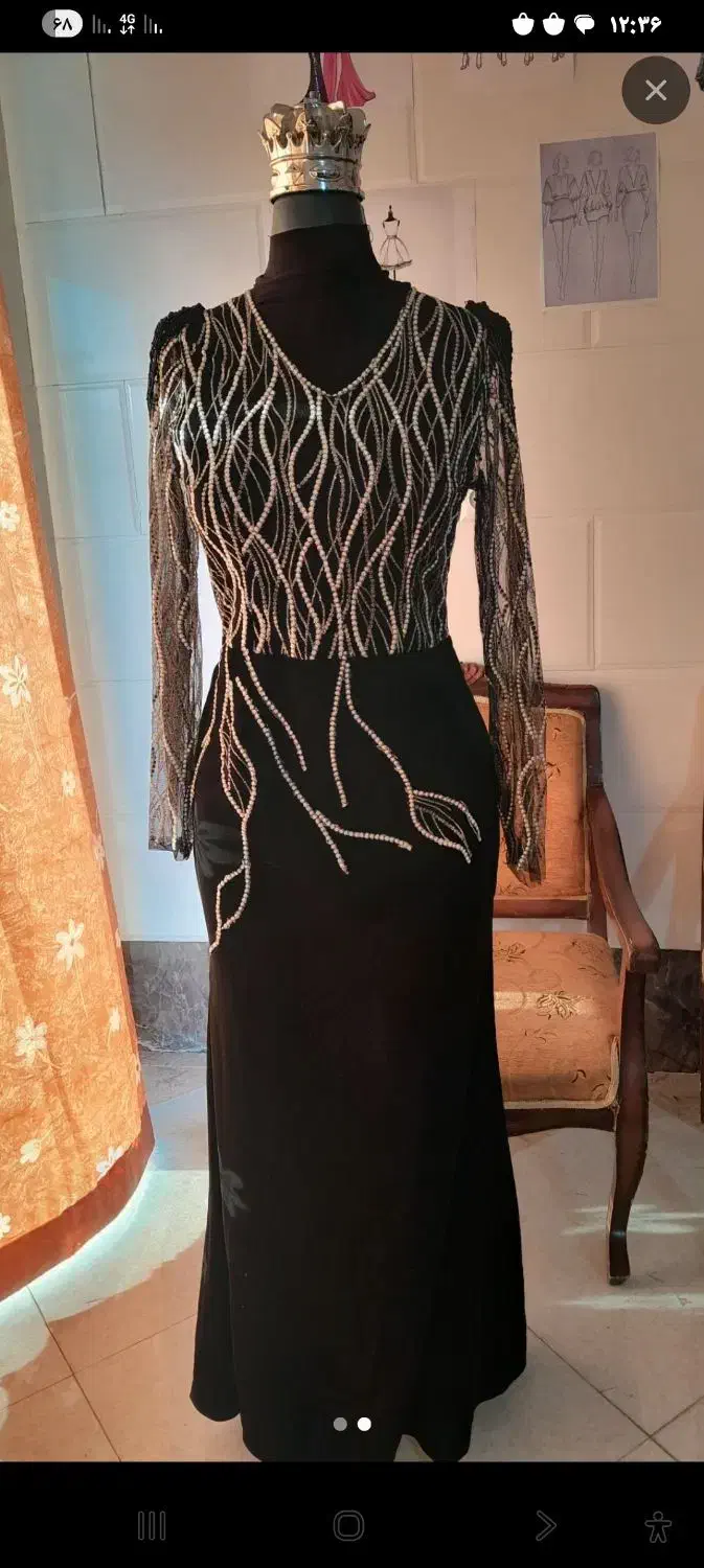 پیراهن مجلسی|لباس|تربتحیدریه, کاشانی|دیوار