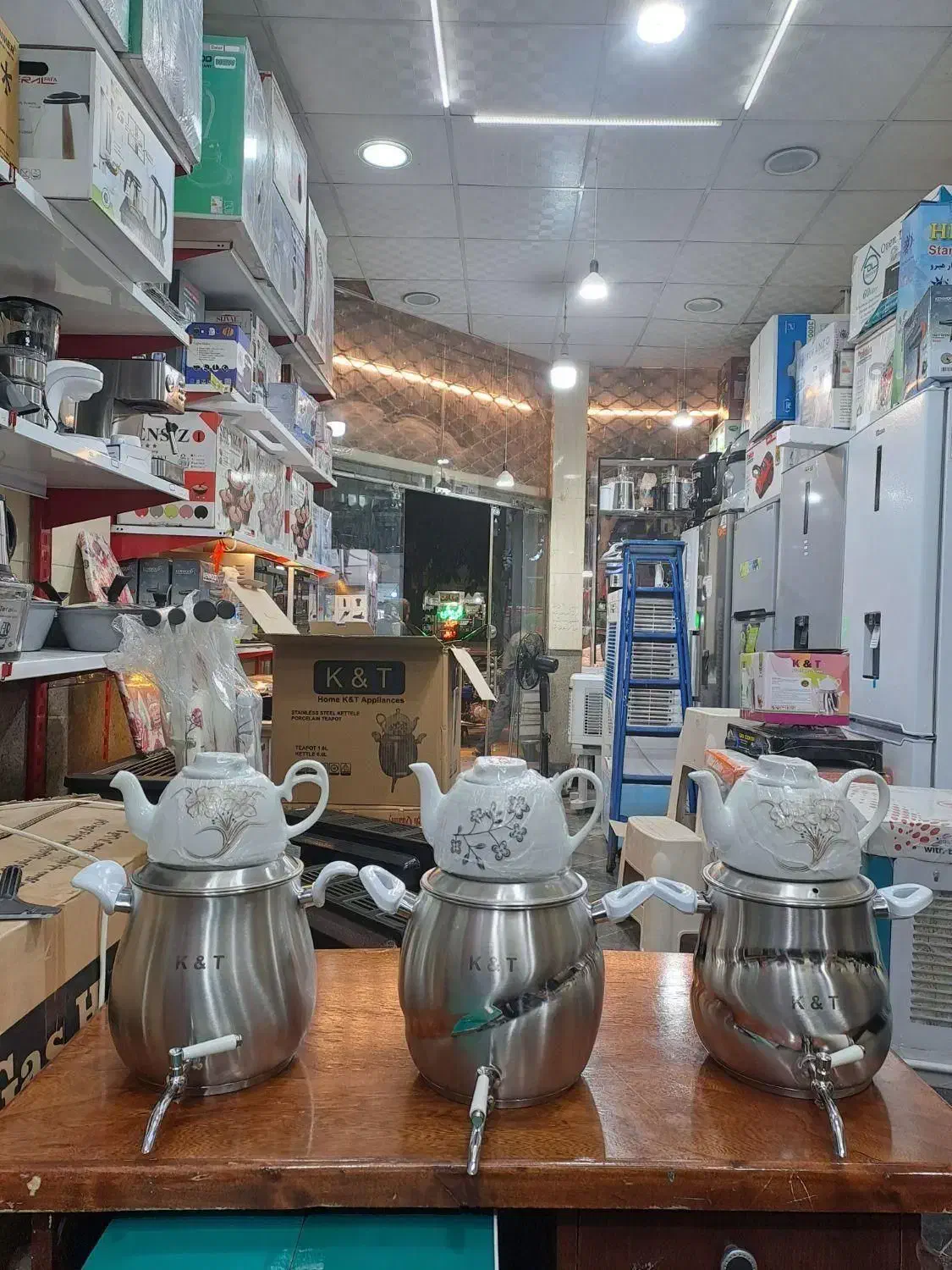 کتری قوری شیرپترچای سماوری استیل روگازی ارسال|قوری، کتری، قهوهساز دستی|مشهد, گلشور|دیوار