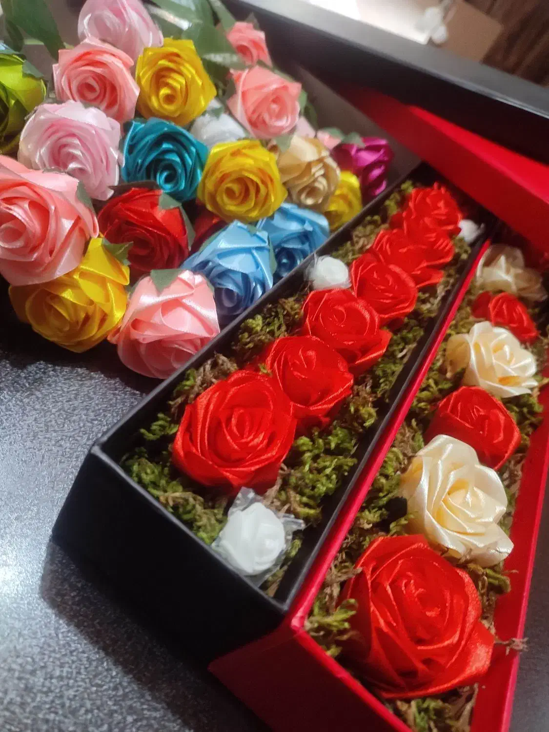 باکس پول.باکس گل.گل شیشه ای.رزجاودان. باکس عروسکی|گل مصنوعی|رشت, اسماعیل آباد|دیوار