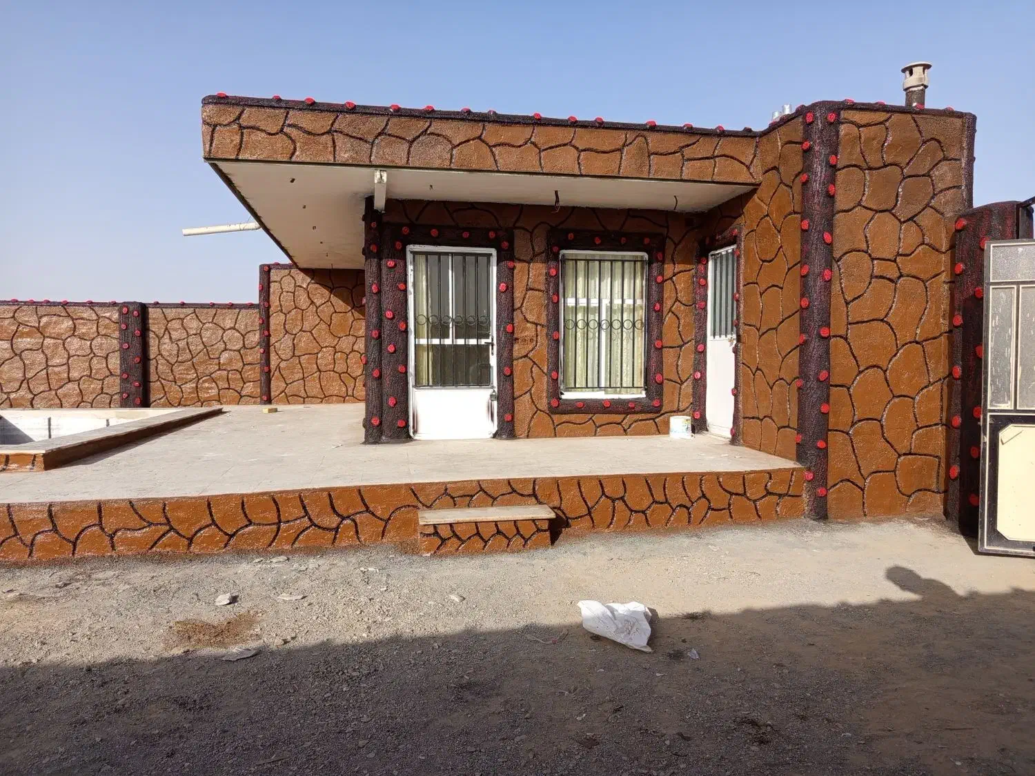 سیمان کاری طرح دار|خدمات پیشه و مهارت|خنجین, |دیوار