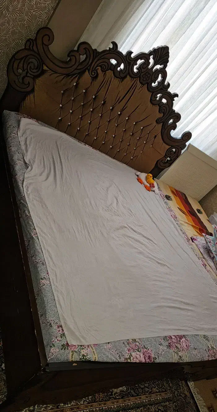 تخت دو نفره با بوفه|تخت و سرویس خواب|مشهد, نیروی هوایی|دیوار